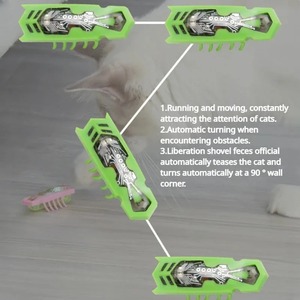 Mini jouet électrique interactif pour chat et chien, en forme de coccinelle mignonne, jouet pour chat en forme d'insecte marchant, accessoires de jeu pour chat - Product Image 5