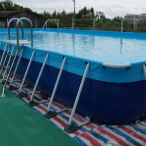 SIBO Pvc Ce çin kaynağı büyük büyük yetişkin açık şişme su parkı Metal çerçeve şişme yerden yüzme havuzu - Product Image 2