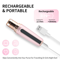 PRITECH Rasoir Électrique Portable Indolore pour le Visage, Épilateur Facial pour Femmes, Rasoir Lèvres Effet Rouge à Lèvres pour les Poils de Pêche, du Menton et du Haut des Lèvres