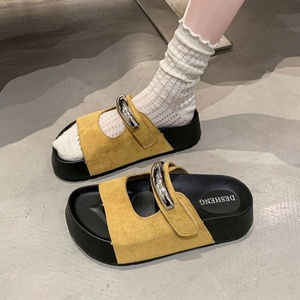 New Style Fashionable Casual Beach Outdoor Slip-on Thick-soled <b>Wedge</b> Platform for Spring <b>Summer</b> Autumn Wear Lightweight - Product Image 2