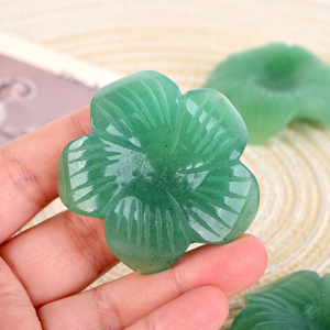 Nuevo Diseño, Bandeja de Flores de Aventurina Verde Tallada a Mano con Piedra Natural Curativa, Tallados de Cristal para Decoración - Product Image 3