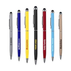 Promotional <b>Gift</b> Soft Touch Slim Metal 2 in 1 Multi Function Twist Ball Pen Logo Pen Custom - Product Image 1