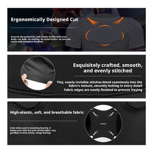 Maillot de compression <span class=keywords><strong>personnalisé</strong></span> pour homme avec 6 protections antichoc pour le sport, football, basketball, protection de la poitrine et des côtes - Product Image 4