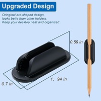 Porte-stylo adhésif en silicone, simple, à coller sur le bureau ou le mur, porte-stylo flexible pour diamètre de 7,5 à 10 mm