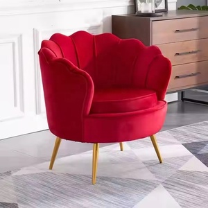 2024 Modern Luxury Colorful Round <strong>Flower</strong> Back Restaurant <strong>Arm</strong> <strong>Chair</strong> Fabric Leisure Bedroom Living Room Velvet Single Sofa <strong>Chair</strong> - Product Image 6