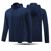 NOUVEAU Survêtement léger en polyester à coque souple, veste de coach zippée à capuche, veste zippée intégrale pour hommes