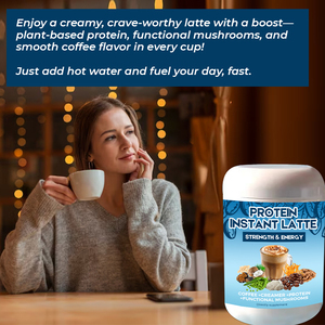 Oem Eiwitrijke Koffie Op Basis Van Proteïne En Superfoods Poeder Kokosmelk Adaptogenen Champignon Oploskoffie Latte Drink - Product Image 4