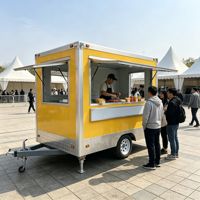 Remorque de restauration mobile pour hot-dogs et snacks, cuisine prête à l'emploi avec évier, idéale pour les foires et festivals