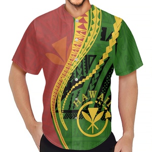 Camiseta de béisbol informal a la moda para hombre, camiseta de béisbol con Bandera Hawaiana Kanaka <span class=keywords><strong>Maoli</strong></span> Warrior, camisetas sublimadas personalizadas - Product Image 2