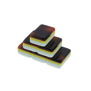Tuiles de Mahjong américaines en acrylique de la série Fortune rouge fumé, Mahjong américain numéroté en anglais, personnalisées - Product Image 5