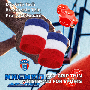 Muñequera Delgada, Seca, Transpirable, de Poliéster y Algodón, para Baloncesto y Bádminton, Ajuste Universal - Product Image 2