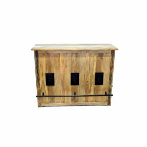 Nouveau design de comptoir de bar en fer et manguier de qualité supérieure avec armoire de rangement pour la maison, le bar et le restaurant en vente - Product Image 1