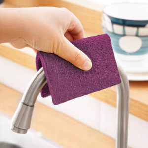 Paño de cocina con textura de diamante para lavar platos y ollas, borrador mágico, estropajo industrial, paño de nailon cepillado para pulir. - Product Image 3