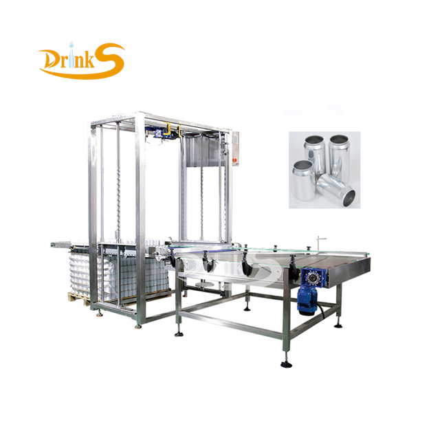 Semi-automatic Empty Tin Can Depalletizing Machine Aluminum Cans Depalletizer