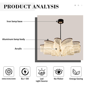Lustre de décoration intérieure contemporaine au design populaire, <span class=keywords><strong>luminaire</strong></span> suspendu LED pour salon, <span class=keywords><strong>salle</strong></span> à <span class=keywords><strong>manger</strong></span> - Product Image 5