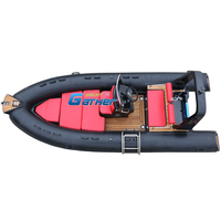 CE 5m Rib500 Hypalon Rigid Gonflable Boat China Rib Boats avec plancher en teck sundeck à vendre