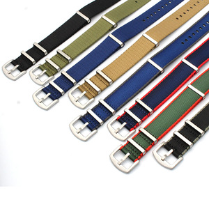 <span class=keywords><strong>Bracelet</strong></span> de montre en nylon tissé personnalisable en gros, sangle de montre en nylon réglable de type ceinture de sécurité, provenant de fabricants d'accessoires et de pièces de montre - Product Image 5