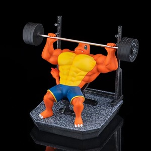 Pokemoned Anime Figure <span class=keywords><strong>Muscle</strong></span> Fitness écureuil Pikachu Bulbasaur dessin animé modèle poupée voiture bureau décoration jouet cadeau - Product Image 6