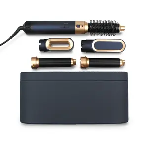 Professional Upgraded 5 In 1 Electric Hot Air Brush Styler Blow Hair Curler Set Hair Straightener And Curler 2 In 1
