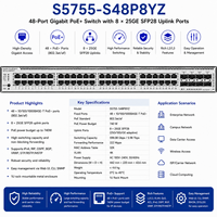 S5755-S48T8Y S48P8Y S48U8Y S48T8YZ S48P8YZ S48U8YZ S48N8YZ S48UN8YZ Switch Gestionado MultiGE PoE++ de 24/48 Puertos 2.5G 25GE