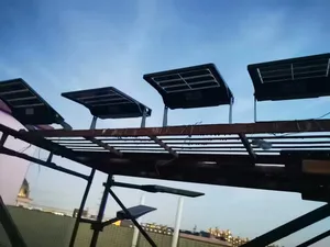 Projecteur solaire Prix d'usine Éclairage solaire tout en un Projecteur étanche double face LED solaire
