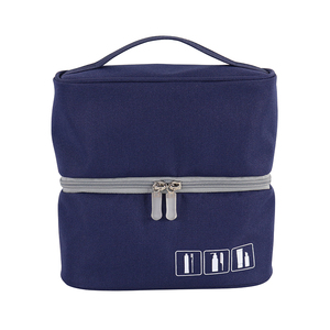 Travel Cosmetic Toiletry Shaving Bathroom Shower Bag for Men Women Recycled Portable Makeup <b>Brush</b> Case with Handle Birthday Gift - Product Image 1