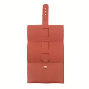 Portable Pu Leather <b>Roll</b> Travel Cord Storage Case Cable Organizer for Chargers Earbuds Tech Accessories - Product Image 5