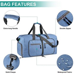Bolsa de Viaje Plegable Grande, Bolsa de Mano Oxford, Maleta de Mano, Bolsa de Viaje para Avión, Organizador de Equipaje - Product Image 3