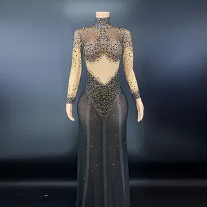 NOVANCE Y2378-B Clothing Manufacturers Custom Diamond Crystal Rhinestone Glitter outfits Party Celebrity Other Wedding Apparel