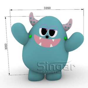Inflable Publicitario Grande de 3m, <span class=keywords><strong>Monstruo</strong></span> Verde de Dibujos Animados en Oxford 300D, con Ventilador Incorporado, para Exhibiciones y Decoración de Festivales - Product Image 5
