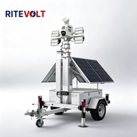 Lithium-Batterie Q235 Stahl 10800WH IP67 Wasserdichter Intelligenter Mobiler Ausziehbarer Solar-Überwachungsturm Ausgestattet mit PTZ-Kamera 4G