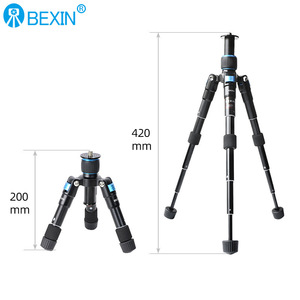 ขาตั้งกล้อง BEXIN ขนาด 200 มม. แบบพับได้ ขยายได้ถึง 420 มม. ทำจากอลูมิเนียม ขนาดเล็ก สำหรับกล้องโทรศัพท์มือถือ ถ่ายทอดสด เซลฟี่ - Product Image 1
