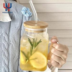 Wholesale 620ml Heat Resistant Glass <b>Beer</b> Mug with Wide Mouth and Square Shape Customizable Color & Logo for Parties - Product Image 3