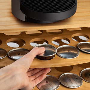 Organisateur de tiroir de rangement pour dosettes de café <span class=keywords><strong>Nespresso</strong></span> en bambou, capacité 70 dosettes, pour cuisine - Product Image 5