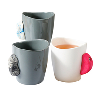 Tasse à espresso en céramique personnalisée faite à la main en porcelaine, motif escalade, cadeau moderne pour les promotions