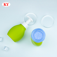 Botol Hand Sanitizer Bunga PET 300ml, Botol Busa Pembersih Mewah dengan Pompa Semprot, Botol Plastik Cetak Sablon untuk Busa Tekan