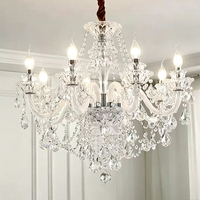 Lampe de plafond LED suspendue ronde moderne en cristal K9 DUOMEIJU pour hôtel et mariage, avec hauteur réglable et installation par projection