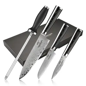 4 parça mutfak bıçakları Set mutfak şef yardımcı meyve soyma bıçağı hediye kutusu ile