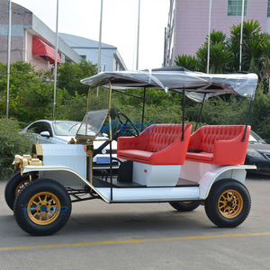 Venta Especial: Auto Clásico Eléctrico Vintage con Carrocería Blanca y Asientos Rojos Confortables, Carro Retro para Turismo, Bodas y Uso en Resorts - Product Image 6