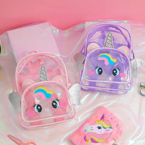 Zaino Estivo Impermeabile in Poliestere Trasparente con <span class=keywords><strong>Unicorno</strong></span> Cartoon per Bambine, Carino <span class=keywords><strong>Zainetto</strong></span> da Scuola per Asilo - Product Image 2