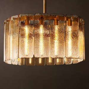 Lustre rond en fer rustique de 36 pouces, design italien, LED, pour salon, salle de banquet, mariage, lustre moderne - Product Image 2