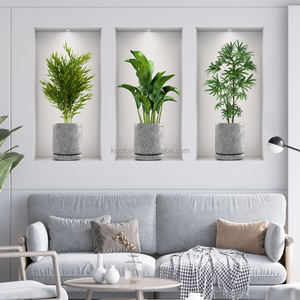 <span class=keywords><strong>Adesivi</strong></span> Murali 3D con <span class=keywords><strong>Piante</strong></span> e Fiori in Vaso, Decorazione Autoadesiva per Soggiorno e Camera <span class=keywords><strong>da</strong></span> Letto - Product Image 2