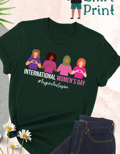 T-shirt per la Giornata Internazionale della Donna, 100% cotone, girocollo, manica corta, design casual con stampa, maglietta per il potenziamento femminile - Product Image 3