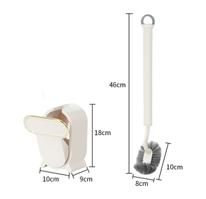 Porte-<span class=keywords><strong>brosse</strong></span> de toilette double à 90 degrés, design moderne, vente chaude, en plastique, avec gobelet <span class=keywords><strong>suspendu</strong></span>, brosses de toilette - Product Image 2