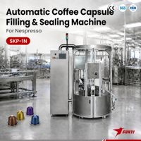 Machine de remplissage de capsules Nespresso certifiée CE ISO, machine de scellage automatique rotative pour dosettes de café, garantie 1 an