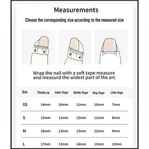 Nuevo estilo hecho a mano usar uñas azul fantasía sirena lágrimas dulce fresco caliente chica corta arte de uñas al por mayor - Product Image 4