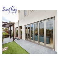 Superhouse FL Standard accordéon porte pliante en aluminium, ouragans, portes d'impact pour les maisons de conteneurs