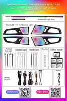 Éclairage d'ambiance Cardoo pour Volvo XC60 2018-2024, amélioration de l'intérieur de la voiture, bande lumineuse LED 256 couleurs, accessoires de décoration, kit