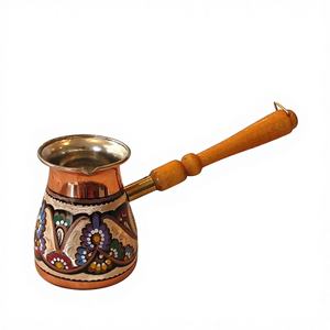 Printed Decorative <b>Turkish</b> <b>Coffee</b> <b>Pot</b> Made of Copper Eco-Friendly Lfgb Certified Amson Brass - Product Image 1
