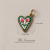 Nouveauté 2026 Breloques en Acier Inoxydable PVD Or 18K, motifs peints à la main : Fleurs, Paysages, Arbres, Maison, Canard, Lac, pour la création de bijoux et cadeaux